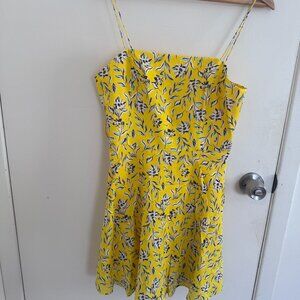 Brand New with Tag - Alice + Olivia Yellow Floral Glinda Spaghetti Strap Size 6